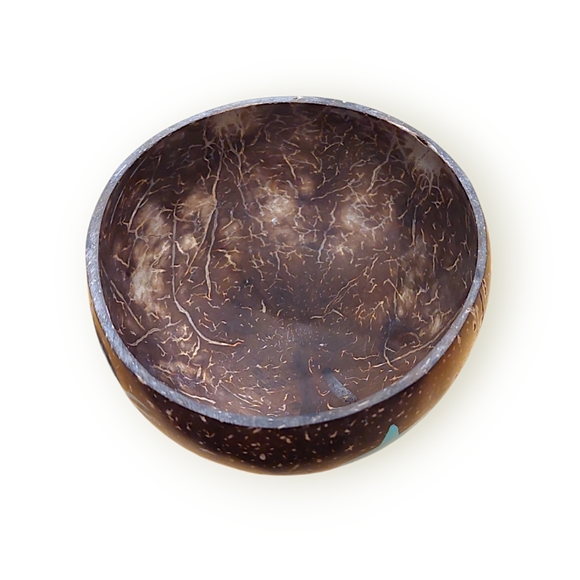 Handcrafted and Handpainted Coconut Bowl - Picture 2 of 6